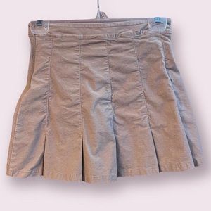 forever 21 tan corduroy pleated mini skirt